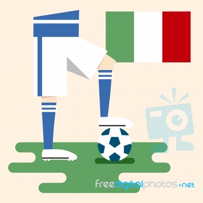 Italy National Soccer Kits Stock Image