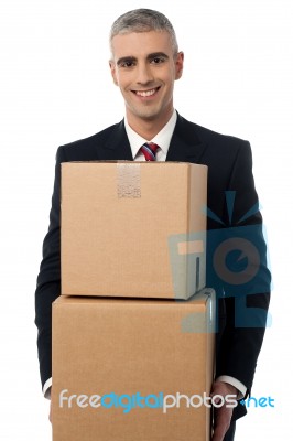 Its Time To Move To A New Office Stock Photo