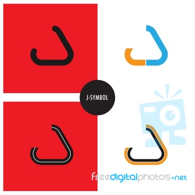 J- Company Symbol.j-letter Abstract Logo Design Stock Image