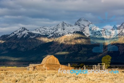 Jackson, Wyoming/usa - September 30 : View Of Mormon Row Near Ja… Stock Photo