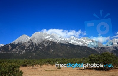 Jade Dragon Snow Mountain Stock Photo