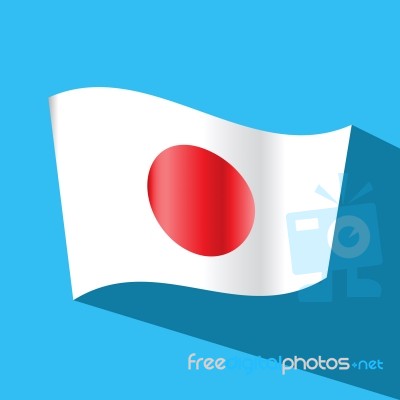 Japan Flag  Icon Stock Image