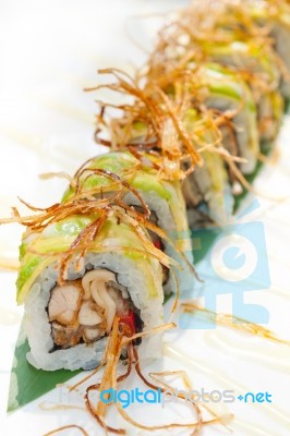 Japanese Sushi Rolls Maki Sushi Stock Photo