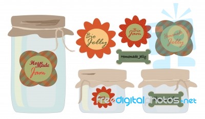 Jar And Labels Stock Image