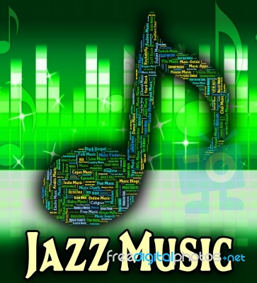 Jazz Music Represents Sound Track And Acoustic Stock Image