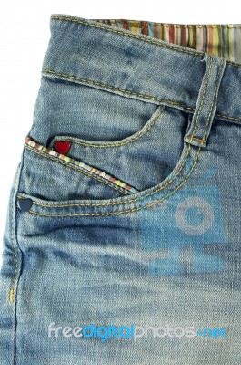 Jeans Pocket Closeup Stock Photo