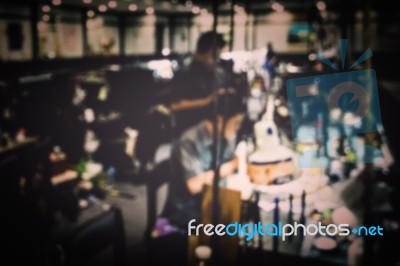 Jewelry Factory With Blurred Workers Background Stock Photo