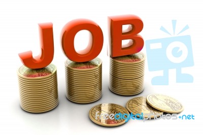 Job And Coin  Stock Image