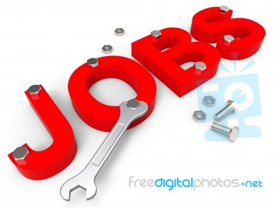 Jobs Word Represents Hire Me And Career Stock Image