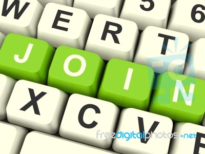 Join Computer Keys Stock Image