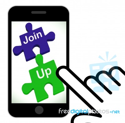 Join Up Puzzle Displays Membership Or Registration Stock Image