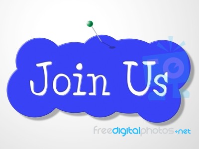Join Us Represents Sign Up And Admission Stock Image