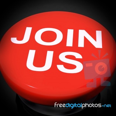 Join Us Switch Shows Joining Membership Register Stock Image