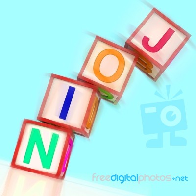 Join Word Show Member Signing Up And Group Stock Image