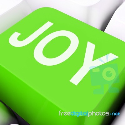 Joy Keys Mean Enjoy Or Happy
 Stock Image