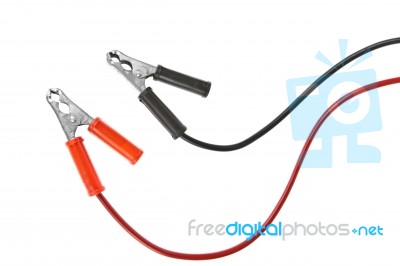 Jumper Cable Isolated On White Background Stock Photo