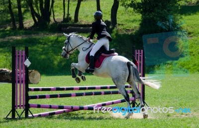 Jumping Event Stock Photo