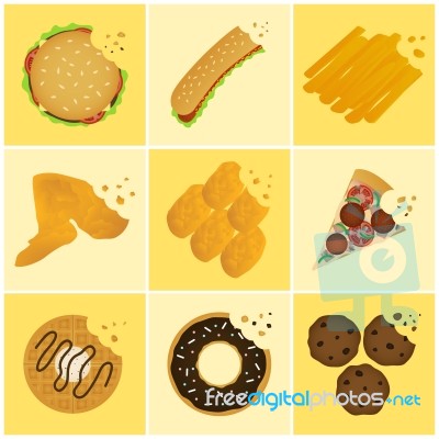 Junk Food Icon Stock Image