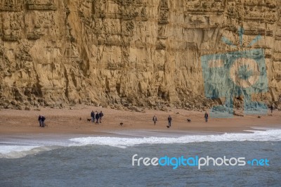 Jurassic Coastline At Lyme Regis Stock Photo