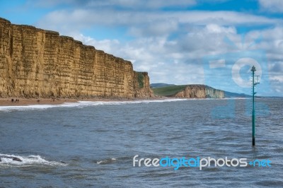 Jurassic Coastline At Lyme Regis Stock Photo
