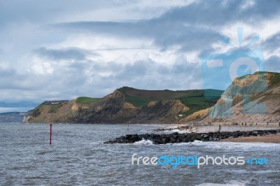 Jurassic Coastline At Lyme Regis Stock Photo