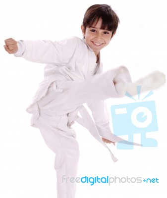 Karate Boy Stock Photo