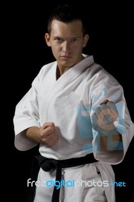 Karate Man Stock Photo