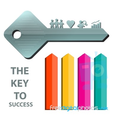 Key To Success Concept Background Template 2 Stock Image