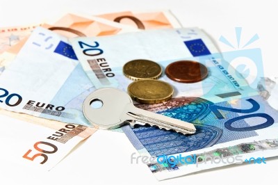 Key With Money Stock Photo