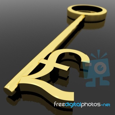 Key With Pound Sign Stock Image