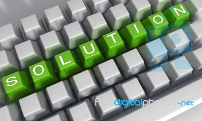 Keyboard Solution Stock Image