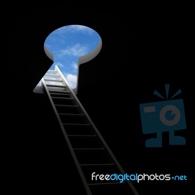 Keyhole And Ladder Stock Image