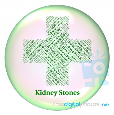 Kidney Stones Indicates Poor Health And Afflictions Stock Image
