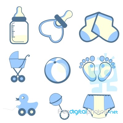 Kids Icons Stock Image