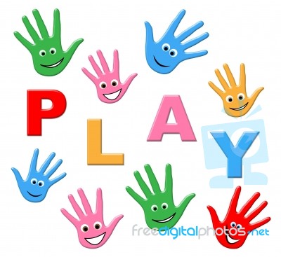 Kids Playing Indicates Free Time And Youth Stock Image