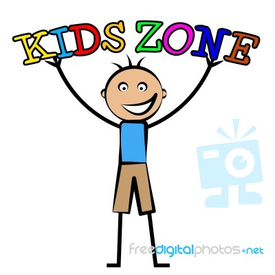 Kids Zone Shows Free Time And Child Stock Image Kids Zone Shows Free Time And Child Stock Image