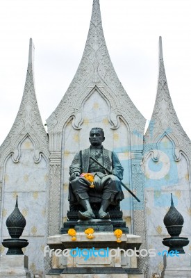 King Rama I Monument  Of Thailand Stock Photo