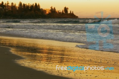 Kings Beach In The Sunshine Coast, Queensland Stock Photo