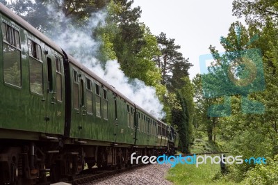 Kingscote, Sussex/uk - May 23 : Rebuilt Bulleid Light Pacific No… Stock Photo