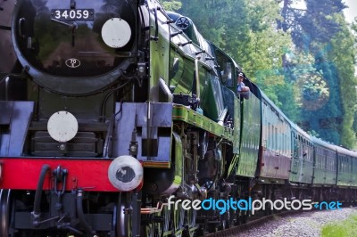 Kingscote, Sussex/uk - May 23 : Rebuilt Bulleid Light Pacific No… Stock Photo