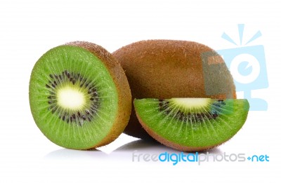 Kiwi Fruit Isolated On A White Background Stock Photo