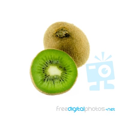 Kiwi Fruit Isolated On White Background Stock Photo