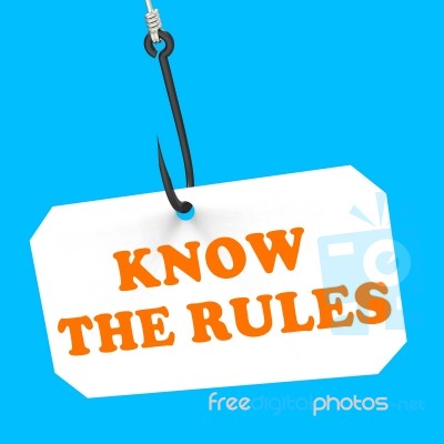 Know The Rules On Hook Shows Policy Protocol Or Law Regulations Stock Image