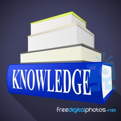 Knowledge Book Means Textbook Understanding And Books Stock Image