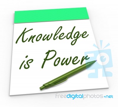 Knowledge Is Power Shows Abilities Or Knowing Secrets Stock Image