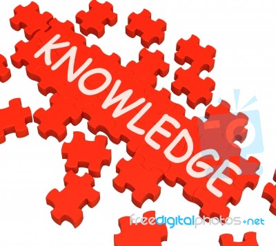 Knowledge Puzzle Showing Intelligence And Wisdom Stock Image