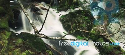 Knyvet Falls In Cradle Mountain Stock Photo