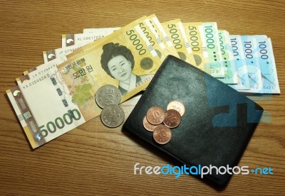 Korean Money Stock Photo