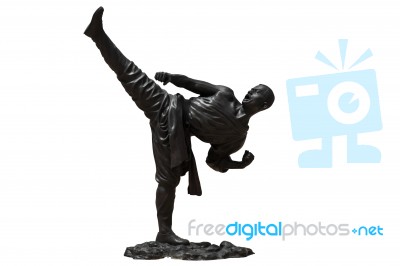 Kung Fu Statue Stock Photo