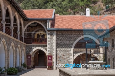 Kykkos Monastery Near Pedoulas In Cyprus Stock Photo